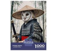 1000 Pieces Jigsaw Puzzles for Adults Samurai Owl Armor Set Adult Jigsaw Puzzle Anti-Stress Toys Difficult Challenge for Is Ideal As A Gift 52x38cm/1000pcs