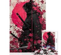 1000 Pieces Jigsaw Puzzles for Adults Samurai Warriors In Sakura Educational Game For Family Fun Toy Wall Decor Difficult And Challenge (50x75cm)