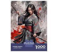 1000 Pieces Jigsaw Puzzles for Adults Samurai Woman Art Print Puzzle for Adults Toy Wall Decor Perfect Decoration Unique Gifts for Birthday And Christmas 38x26cm/1000pcs