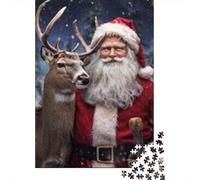 1000 Pieces Jigsaw Puzzles for Adults Santa Claus Christmas Decorations Puzzles for Adults Anti-Stress Toys Staycation Kill Time Birthday And Unique Gifts 38x26cm/1000pcs