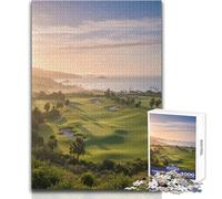 1000 Pieces Jigsaw Puzzles for Adults Scenic Golf Course at Sunrise Enjoy Gentle Leisure Relaxation Stable Fit Accurate Cutting Toy Size 38x26cm