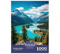 1000 Pieces Jigsaw Puzzles for Adults Scenic Mountain Lake View Jigsaw for Adults Family Game Precision Cutting Unique Gifts for Birthday And Christmas 52x38cm/1000pcs