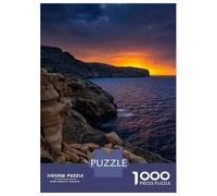 1000 Pieces Jigsaw Puzzles for Adults Sea Sunrise in Malta Puzzles for Adults Family Games Precision Cutting Unique Gifts for Birthday And Christmas 38x26cm/1000pcs