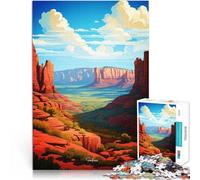 1000 Pieces Jigsaw Puzzles for Adults Sedona Landscape Oil Painting Hands-on-Spiel Lernspiel für Geburtstag, Weihnachten75x50cm