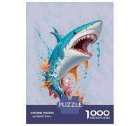 1000 Pieces Jigsaw Puzzles for Adults Shark Attack Ocean's Fury Puzzle for Adults Toy Wall Decor Perfect Decoration Unique Gifts for Birthday And Christmas 70x50cm/1000pcs