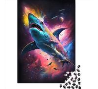 1000 Pieces Jigsaw Puzzles for Adults Shark Supernatural Puzzle Sets for Family Paper Puzzles Brain Challenge Puzzle 1000pcs (38x26cm)