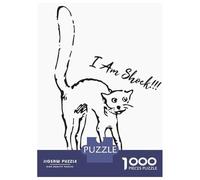 1000 Pieces Jigsaw Puzzles for Adults Shock A Cat Adult Jigsaw Brain Teaser Game Birthday Present Birthday And Unique Gifts 52x38cm/1000pcs