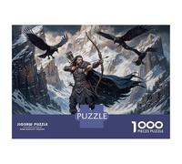 1000 Pieces Jigsaw Puzzles for Adults Snowy Mountain Archer with Ravens Adult Jigsaw Puzzle Toy Wall Decor Analysis And Logic for Is Ideal As A Gift 38x26cm/1000pcs