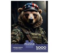 1000 Pieces Jigsaw Puzzles for Adults Soldier Bear Jigsaw for Adults Relax Games Perfect Decoration Unique Gifts for Birthday And Christmas 38x26cm/1000pcs