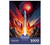 1000 Pieces Jigsaw Puzzles for Adults Space Exploration Rocket Launch Jigsaws for Adults Anti-Stress Toys Hand Speed Race Parent-child Interaction 38x26cm/1000pcs