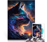 1000 Pieces Jigsaw Puzzles for Adults Space Moon Cat Stress Relief 26x38cm is ideal as gifts for the whole family for teenager 14+