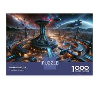 1000 Pieces Jigsaw Puzzles for Adults Space Station Cityscape -2 Adult Jigsaw Puzzle Toy Wall Decor Analysis And Logic for Is Ideal As A Gift 38x26cm/1000pcs