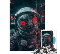1000 Pieces Jigsaw Puzzles for Adults Spaceman in A Cracked Helmet Family Game for Educational Game Challenge Toy Gifts for Women Men Birthday Present (size 38x26cm)