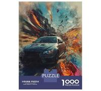 1000 Pieces Jigsaw Puzzles for Adults Speed Blur Car Art Jigsaw Puzzle Family Game Wall Art Unique Gifts for Birthday And Christmas 38x26cm/1000pcs