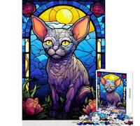 1000 Pieces Jigsaw Puzzles for Adults Sphynx Cat Abstract 1000 Piece Jigsaw Educational Game Great Gifts And Toys Family Activities (38x52cm)