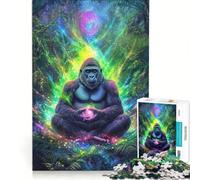 1000 Pieces Jigsaw Puzzles for Adults Spiritual Meaning of Gorillas, Fun Games, Parent-child Interaction, Challenging Game Gifts 38x26cm