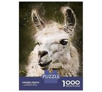 1000 Pieces Jigsaw Puzzles for Adults Splatter White Llama Puzzles for Adults Relaxing Games Presents for Women for Is Ideal As A Gift 38x26cm/1000pcs