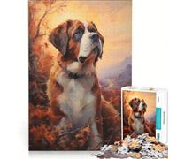 1000 Pieces Jigsaw Puzzles for Adults St Bernard Dog, Fun Games, Parent-child Interaction, Challenging Game Gifts 38x52cm
