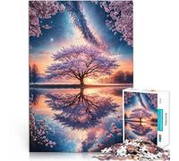 1000 Pieces Jigsaw Puzzles for Adults Starlit Sakura Sanctuary Hand speed competition 38x52cm Great gifts and toys for Age 14