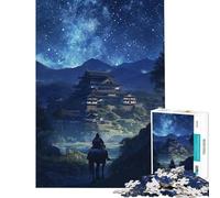 1000 Pieces Jigsaw Puzzles for Adults Starry Night at The Castle Educational Game Toy Intellectual Game Gifts Birthday Staycation Kill Time (size 38x52cm)