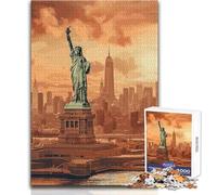 1000 Pieces Jigsaw Puzzles for Adults Statue of Liberty Enjoy Gentle Leisure Relaxation Stable Fit Accurate Cutting Toy Size 38x26cm