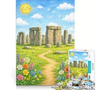 1000 Pieces Jigsaw Puzzles for Adults Stonehenge, World, Fun Games, Parent-child Interaction, Challenging Game Gifts 38x52cm