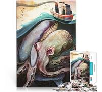 1000 Pieces Jigsaw Puzzles for Adults Strange Waves Lernspiel-Herausforderungsspielzeug Perfekte Dekoration38x26cm