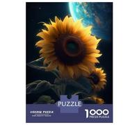 1000 Pieces Jigsaw Puzzles for Adults Sunflower Earth Galaxy Jigsaws for Adults Brain Teaser Game Stress Reliever Birthday And Unique Gifts 38x26cm/1000pcs