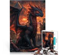 1000 Pieces Jigsaw Puzzles for Adults Sunset Dragon Sentinel DIY-Spielzeug Einzigartige Geburtstags- und Geschenkideen75x50cm