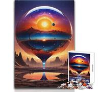 1000 Pieces Jigsaw Puzzles for Adults Sunset on Unknown Planet Enjoy Gentle Leisure Relaxation Stable Fit Accurate Cutting Toy Size 50x75cm