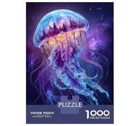 1000 Pieces Jigsaw Puzzles for Adults Surreal Jellyfish with Forest And Galaxy Adult Jigsaw Brain Teaser Game Birthday Present Birthday And Unique Gifts 70x50cm/1000pcs