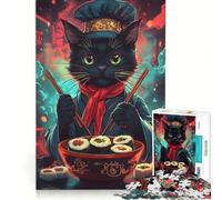 1000 Pieces Jigsaw Puzzles for Adults Sushi Cat Chef Educational Toy Train Your Brain And Hands Christmas Birthday Gifts 38x52cm