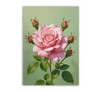 1000 Pieces Jigsaw Puzzles for Adults Teens Pink Rose Letters on The Back Suitable for Beginners to Adapt to Family Education Activities Without Pressure
