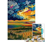 1000 Pieces Jigsaw Puzzles for Adults The Great Plains - Endless Horizon Adult Jigsaw Puzzle Relax Games Analysis And Logic Difficult And Challenge (Size 38x52cm)