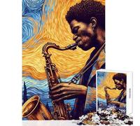 1000 Pieces Jigsaw Puzzles for Adults The Magic of Jazz Practical Game Improve Memory Toy Wall Decor Christmas Birthday Gifts (38x52cm)
