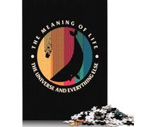 1000 Pieces Jigsaw Puzzles for Adults The Meaning Of Life Square Wooden Puzzles Unique Piece Puzzle Educational Fun Games Toys 1000pcs (75x50cm)