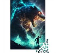 1000 Pieces Jigsaw Puzzles for Adults The Monster Square Wooden Puzzles Unique Piece Puzzle Educational Fun Games Toys 1000pcs (75x50cm)