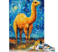 1000 Pieces Jigsaw Puzzles for Adults The Starry Night Camel Puzzle Sets for Family Wooden Puzzles Brain Challenge Puzzle 1000pcs (75x50cm)