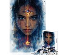 1000 Pieces Jigsaw Puzzles for Adults Third Eye Woman Brain Teaser Game For Family Fun Home Decoration Toys Christmas Birthday Gifts (52X38cm)