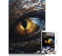 1000 Pieces Jigsaw Puzzles for Adults Thunder Dragons Topaz Eye Enjoy Gentle Leisure Relaxation Stable Fit Accurate Cutting Toy Size 38x26cm