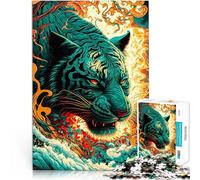1000 Pieces Jigsaw Puzzles for Adults Tiger Analysis and logic 26x38cm Every Piece is Unique - Challenging Family Fun Game for for Age 14