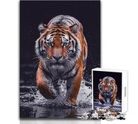 1000 Pieces Jigsaw Puzzles for Adults Tiger Angry Cozy And Calming Leisure Fun Seamless Fit High Precision Toy Size 50x75cm