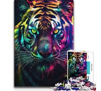 1000 Pieces Jigsaw Puzzles for Adults Tiger in Borderlands Toys Educational Games Precision Cutting Great Gift 38x52cm(1000pcs)