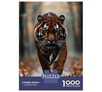 1000 Pieces Jigsaw Puzzles for Adults Tiger Walking Through Autumn Leaves Jigsaw for Adults Brain Teaser Game Presents for Women Birthday And Unique Gifts 70x50cm/1000pcs