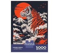 1000 Pieces Jigsaw Puzzles for Adults Tiger Wall Art Print-6 Jigsaw for Adults Family Game Precision Cutting Unique Gifts for Birthday And Christmas 52x38cm/1000pcs