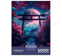 1000 Pieces Jigsaw Puzzles for Adults Torii Gate Moonlit Shrine Jigsaws for Adults Brain Teaser Game Stress Reliever Birthday And Unique Gifts 70x50cm/1000pcs
