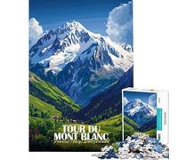 1000 Pieces Jigsaw Puzzles for Adults Tour Du Mont Blanc Landscape Poster Challenging Game Toys Educational Game Wall Decoration Great Gifts And Toys (size 38x26cm)