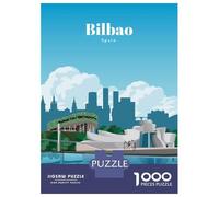 1000 Pieces Jigsaw Puzzles for Adults Travel to Bilbao Adult Puzzles Relaxing Games Difficult Hard Unique Gifts for Birthday And Christmas 70x50cm/1000pcs