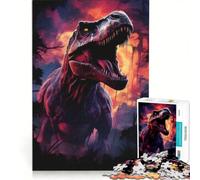 1000 Pieces Jigsaw Puzzles for Adults Trex on The Hunt, Fun Games, Parent-child Interaction, Challenging Game Gifts 50x75cm
