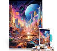 1000 Pieces Jigsaw Puzzles for Adults Trippy City - Urban Dreamscape Lernspiele Die Liebe zwischen Paaren stärken52x38cm